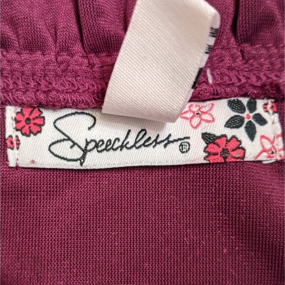 SPEECHLESS Girl Christmas Holiday Dress Velour Sparkles 7 - Picture 4 of 8